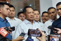 Menteri Dalam Negeri (Mendagri) Tito Karnavian ditemui usai mengikuti Rapat Pleno Terbuka Penetapan Hasil Pemilu Tahun 2024 secara Nasional di Kantor KPU, Jakarta Pusat, pada Rabu, 20 Maret 2024.Foto:Istimewa