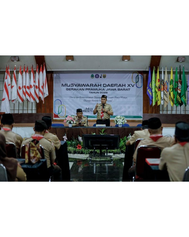 Musyawarah Daerah XV Gerakan Pramuka Jawa Barat Tahun 2025 di Bumi Kitri Pramuka, Kota Bandung,Belum lama ini.Foto:DB
