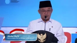Menteri Pendidikan Dasar dan Menengah (Mendikdasmen) Abdul Mu'ti menyampaikan pesan dan arahan dalam kegiatan bertajuk Kado HUT RI dari Presiden untuk Guru di Gedung A Kemendikdasmen,Foto:Tangkapan Layar-DB